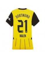 Borussia Dortmund Donyell Malen #21 Hjemmedrakt Dame 2024-25 Korte ermer